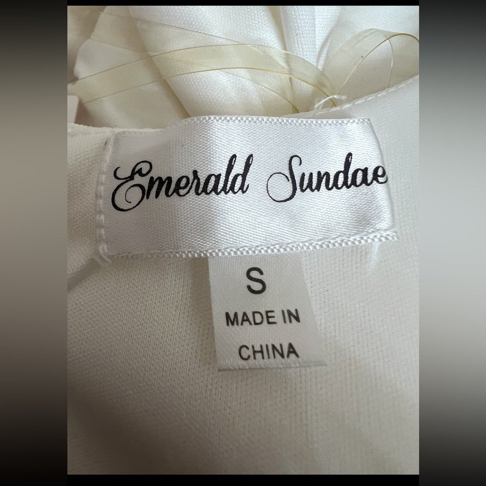Emerald Sundae white dress with Silver Details - Picture 6 of 7